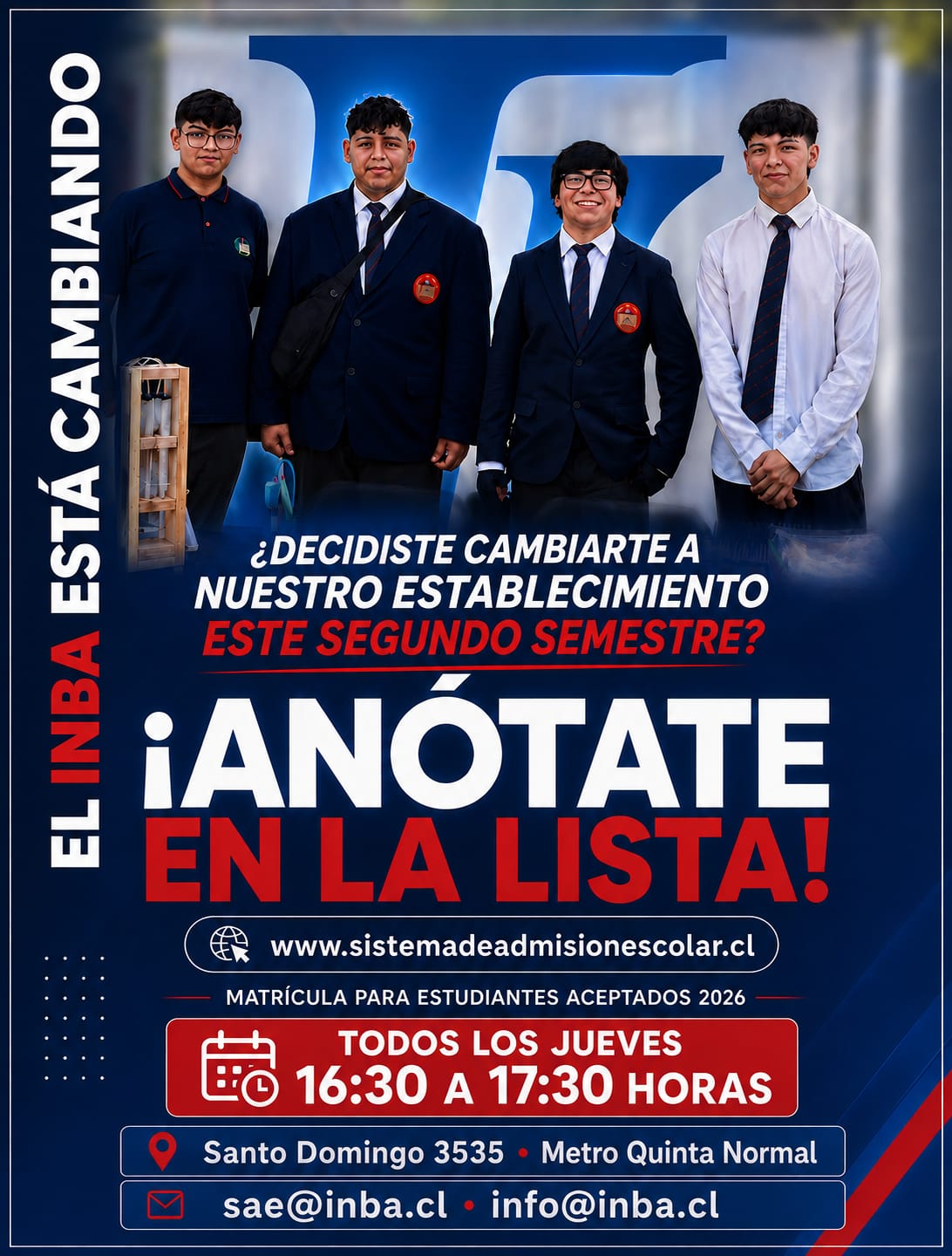 Anótate en la lista: matrícula segundo semestre 2026